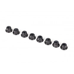 Tuercas con brida de 3mm negras Traxxas (12pcs) TRX2744X