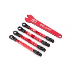 Tirantes Traxxas Slash 1/16 de aluminio anodizado en rojo (4pcs) TRX7038X