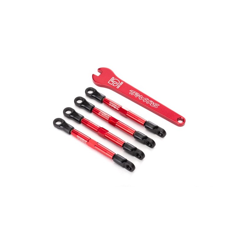 Tirantes Traxxas Slash 1/16 de aluminio anodizado en rojo (4pcs) TRX7038X