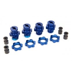 Kit de hexágonos ranurados Traxxas de 17mm aluminio anodizado azul TRX5853X