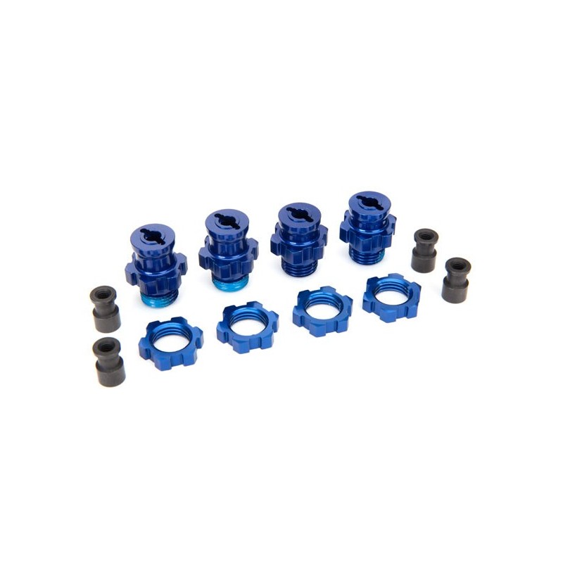 Kit de hexágonos ranurados Traxxas de 17mm aluminio anodizado azul TRX5853X