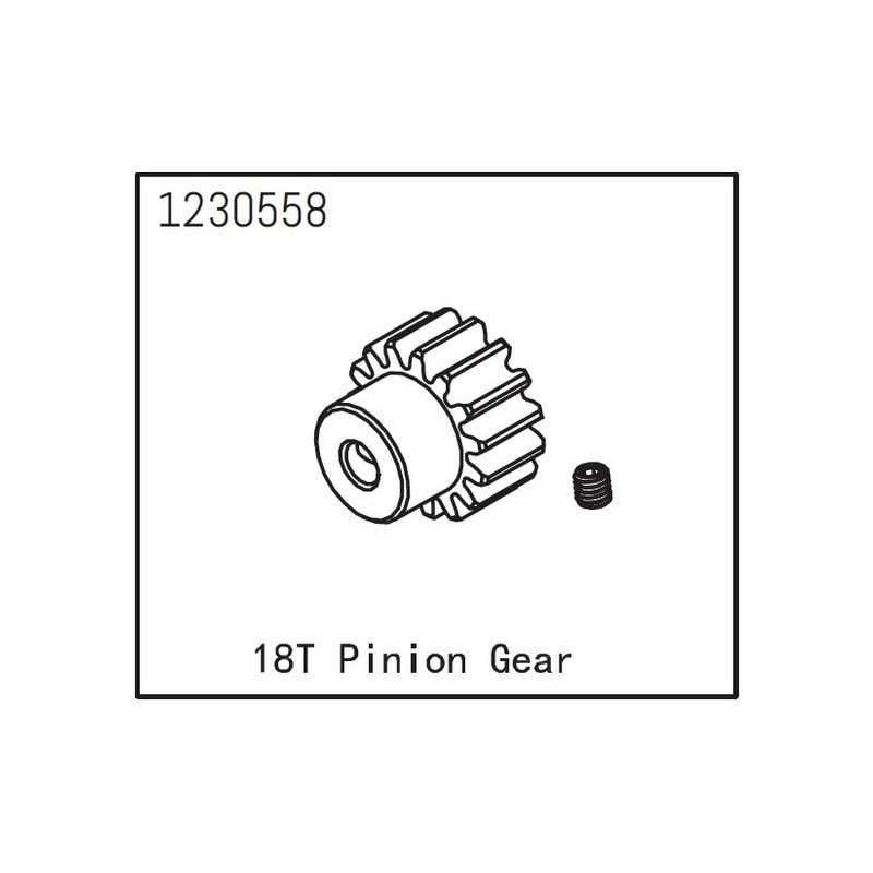 Piñón de motor 18T Absima 1230558