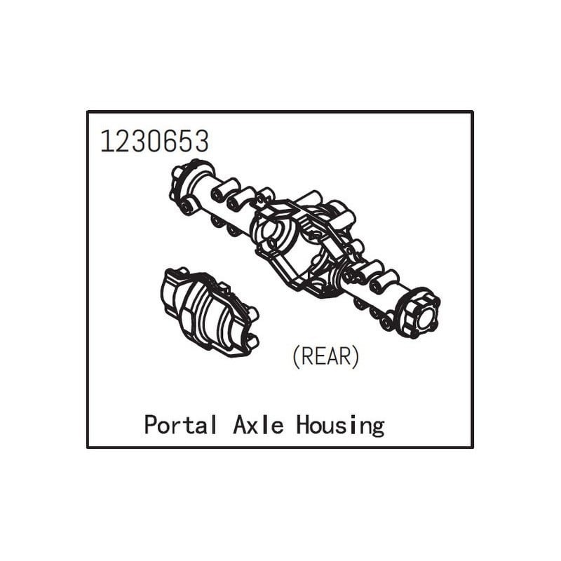 Carcasa del eje del portal trasero Absima 1230653