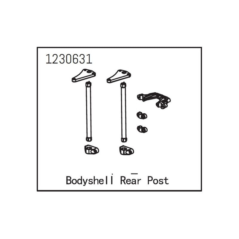 Postes de carrocería trasero Absima 1230631