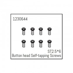 Tornillos Absima M2.5*6 cabeza de botón, Autorroscantes 1230644