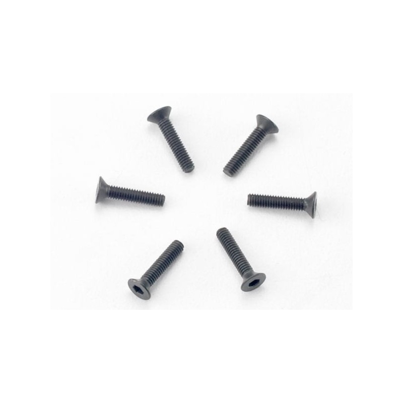 Tornillos Traxxas de 2.5x12mm cabeza avellanada hexagonal (6pcs) TRX2526