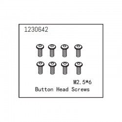 Tornillos Absima M2.5*6 cabeza de botón 1230642