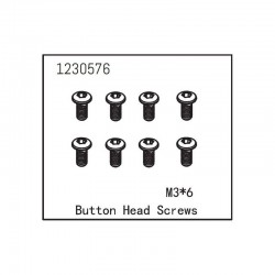 Tornillos Absima 3x6mm cabeza botón 1230576