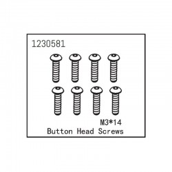 Tornillos Absima 3x14mm cabeza botón 1230581