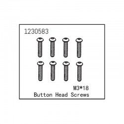 Tornillos Absima 3x18mm cabeza botón 1230583