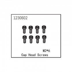 Tornillos Absima 2x6 cabeza cilíndrica 1230602