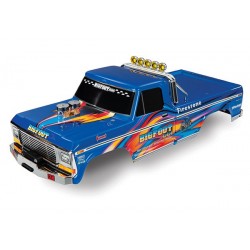 Carrocería Traxxas Bigfoot® No. 1, blue-x, réplica con licencia oficial TRX3661X