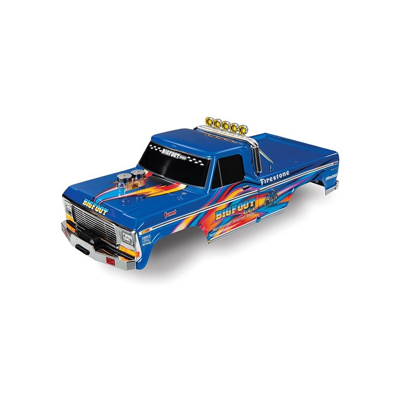 Carrocería Traxxas Bigfoot® No. 1, blue-x, réplica con licencia oficial TRX3661X