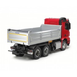 Camión RC Tamiya 1:14 MB Arocs 3348 Tipper pre-pintado rojo / plateado 56361