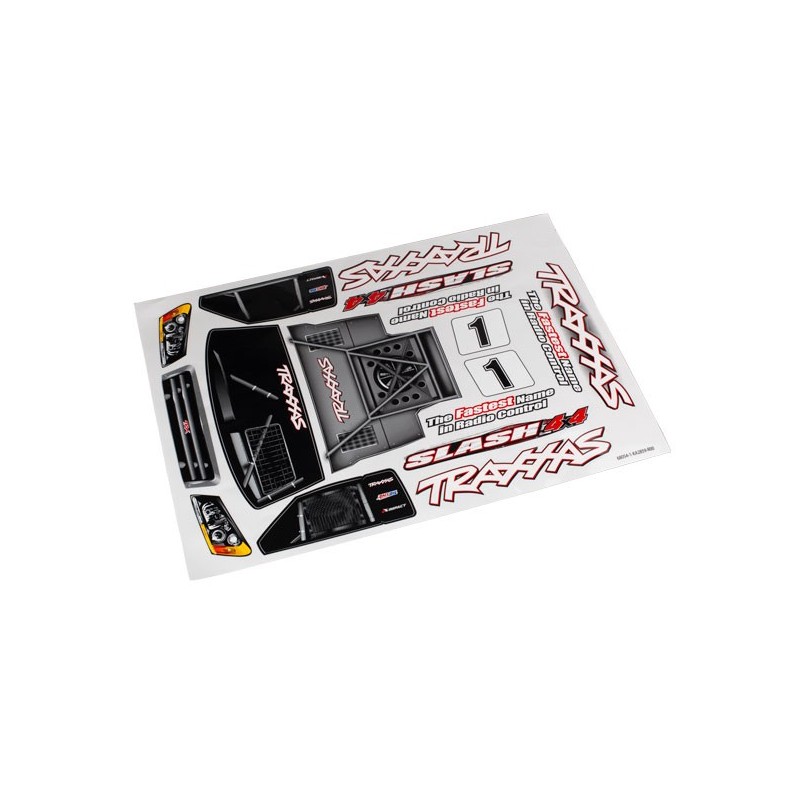 Hoja de pegatinas Traxxas Slash 4X4 TRX6813R