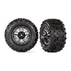 Ruedas Traxxas Hoss (cromo negro de 2,8", Sledgehammer®) TRX9072