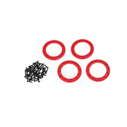 Anillos Beadlock 1.9" Traxxas color rojo (4) para TRX-4 TRX8169R