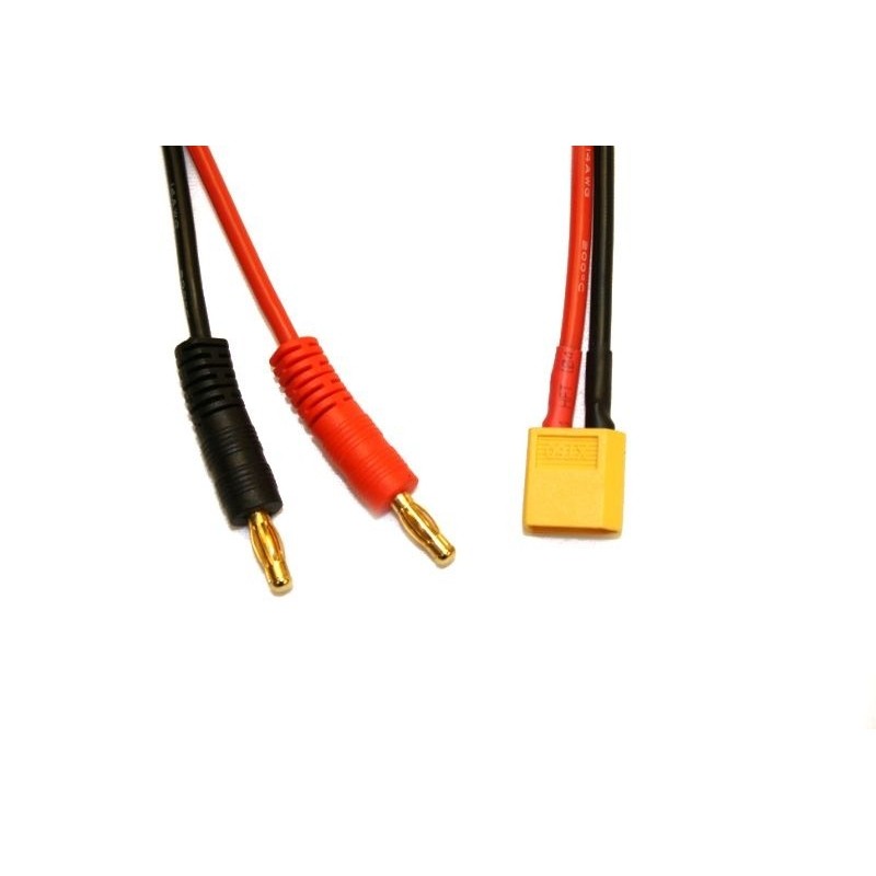 Cable bananas para cargar baterías H-Speed conector XT60 (30cm) HSPC005