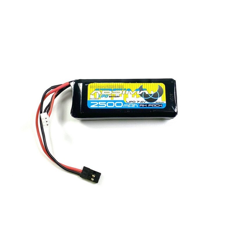 Batería Lipo RX Absima 2S 7.4V 2500mAh SC 4110005