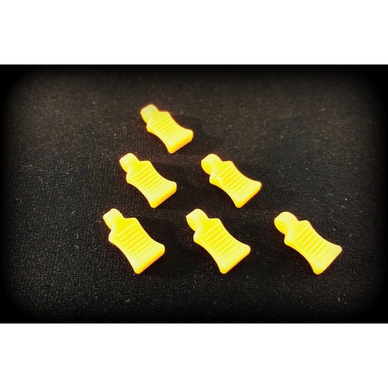 Tiradores de clips de goma Absima- orange neon (6pcs) 2440057