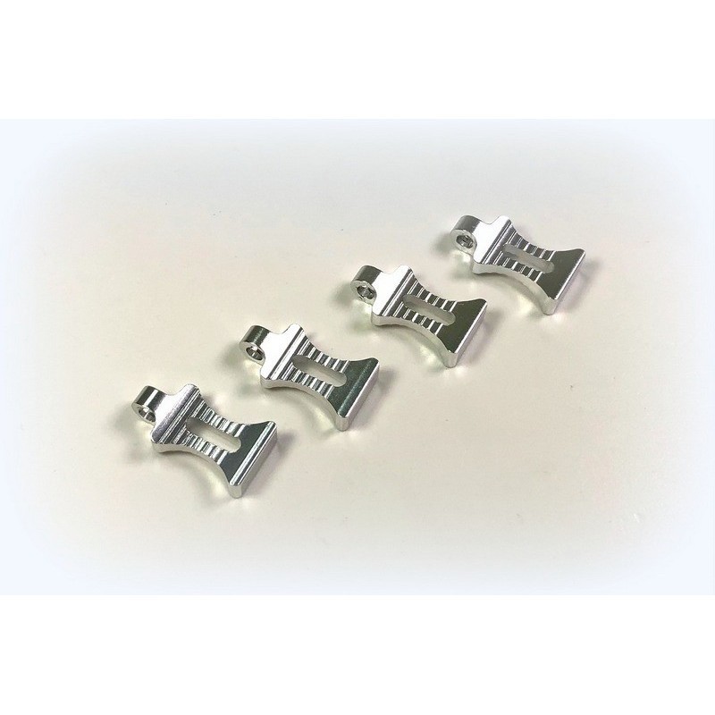 Tiradores de clips de aluminio Absima, plata (4pcs) 2440054