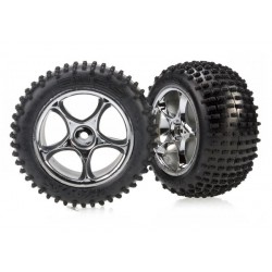 Ruedas completas Traxxas Tracer 2.2" traseras cromadas (2pcs) TRX2470R