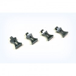 Tiradores de clips de aluminio Absima gris metal (4pcs) 2440053