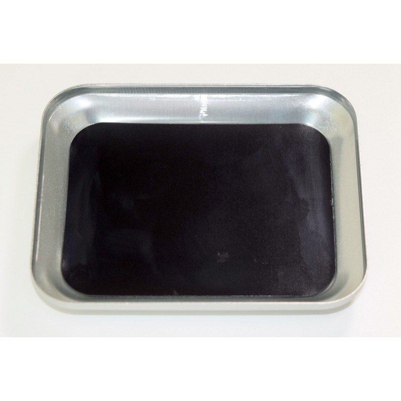 Bandeja de aluminio Absima con placa magnética, Plata (1pc) 3000062