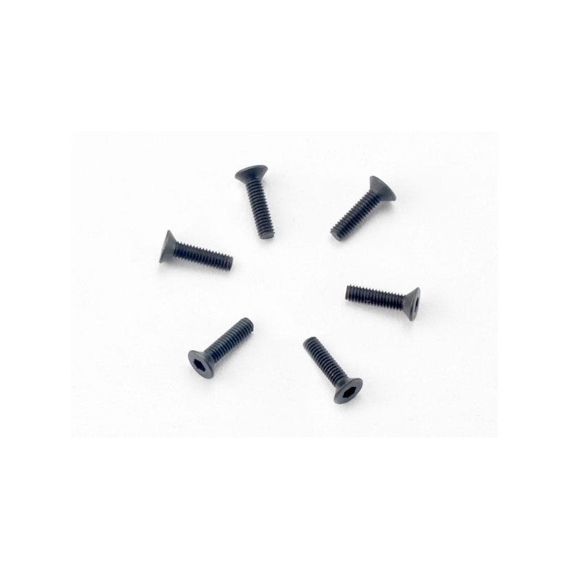 Tornillos Traxxas de 2.5x10mm cabeza avellanada hexagonal (6pcs) TRX2523