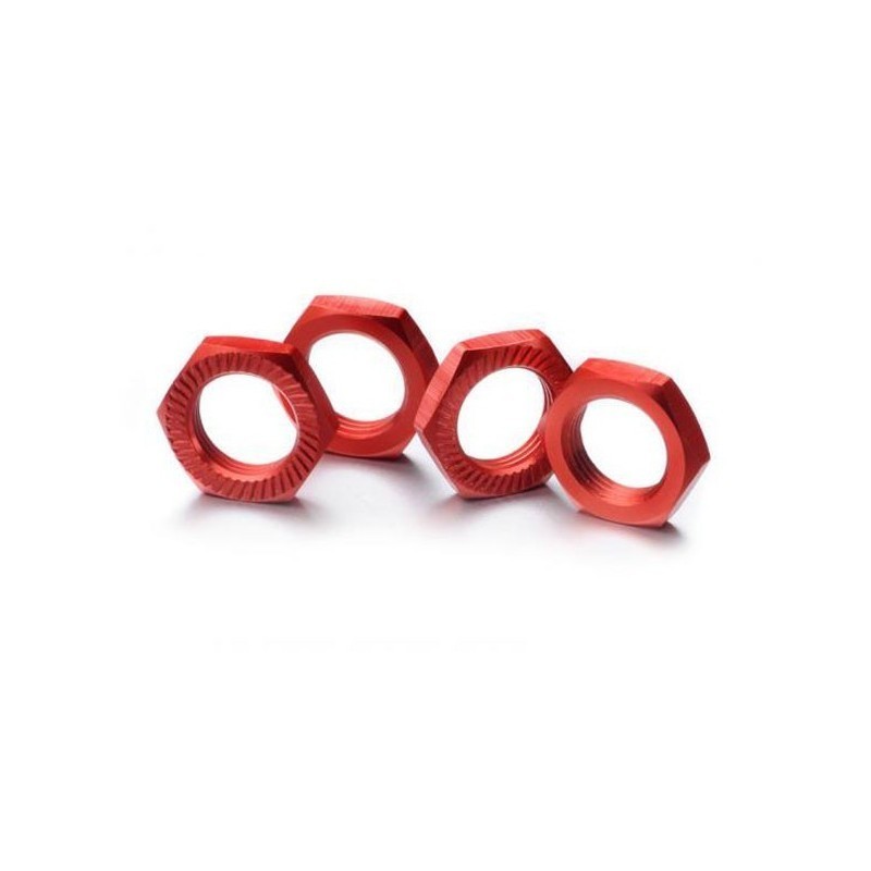 Juego de tuercas de rueda 17mm Absima, rojo 2560007