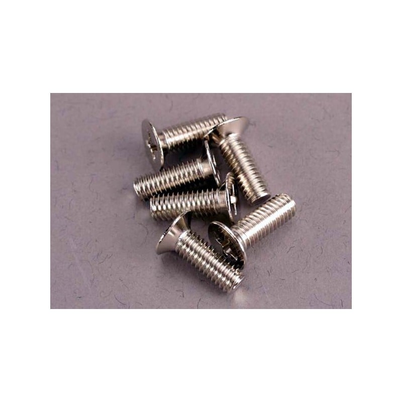 Tornillos Traxxas de 4X12mm. cabeza avellanada (100 grados) (6pcs) TRX2548