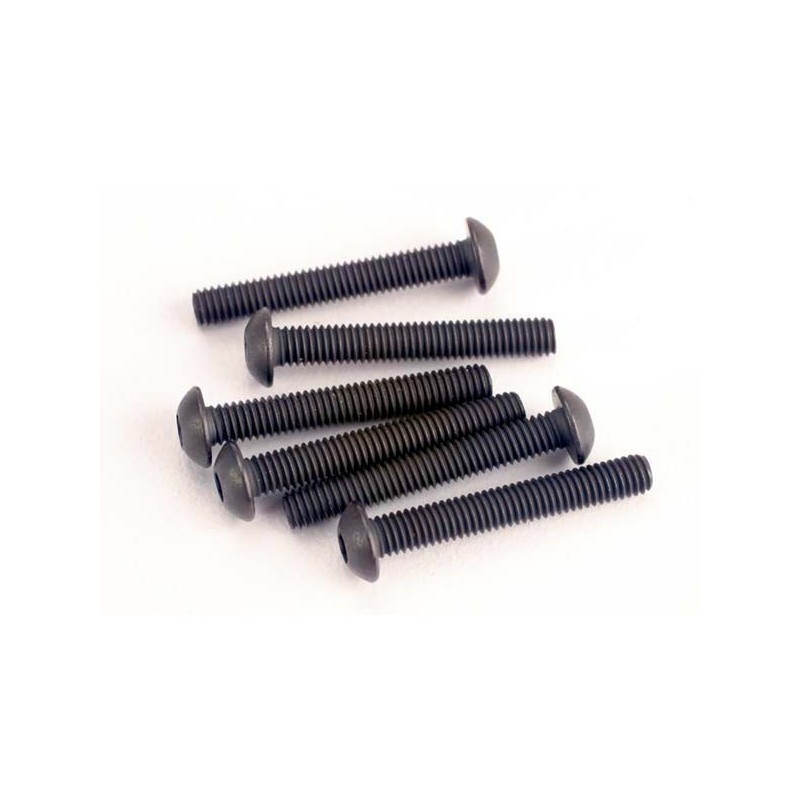 Tornillos Traxxas de 3X20mm cabeza de botón hexagonal (6pcs) TRX2580