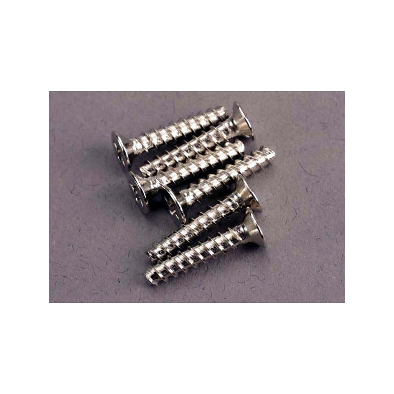 Tornillos Traxxas de 3X15mm. cabeza avellanada, autoroscantes (6pcs) TRX2649