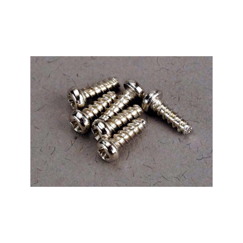 Tornillos Traxxas de 2X6mm con cabeza redonda autorroscante (6pcs) TRX2674