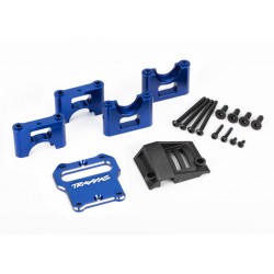 Soportes de montaje de aluminio 6061-T6 (titanio anodizado) diferencial central Traxxas Sledge TRX9584X