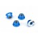 Tuercas de aluminio Traxxas de 4mm dentadas en color azul TRX1747R