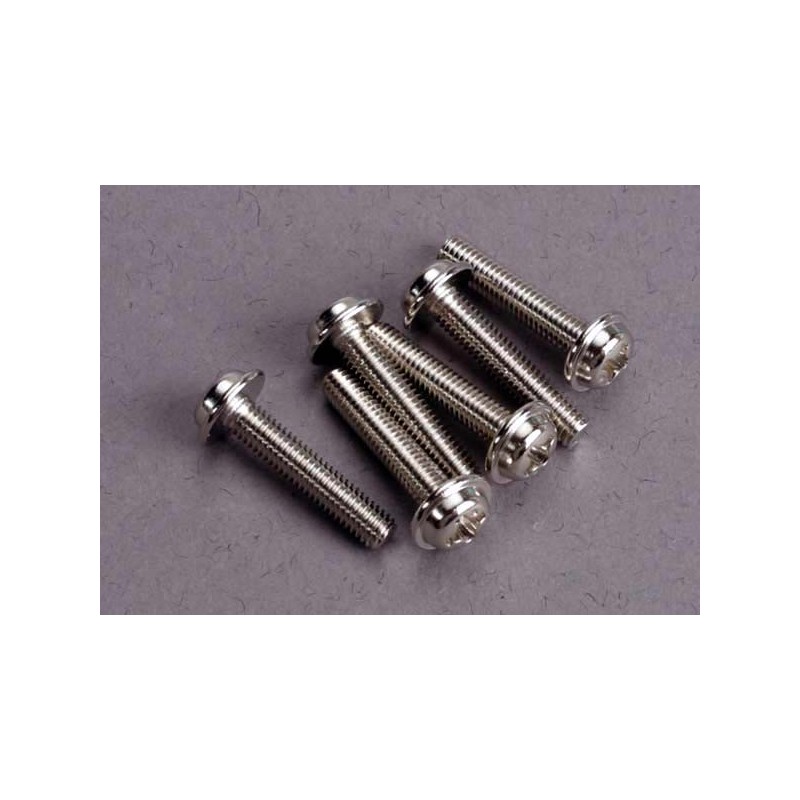 Tornillos Traxxas 3X15mm con arandela (6pcs) TRX3183