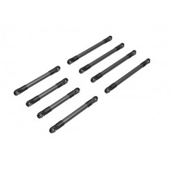 Juego de tirantes de suspensión de aluminio anodizado gris 6061-T6 para Traxxas TRX-4M TRX9749-GRAY