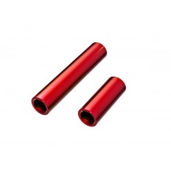 Ejes de transmisión centrales de aluminio rojo 6061-T6 para Traxxas TRX-4M TRX9752-RED