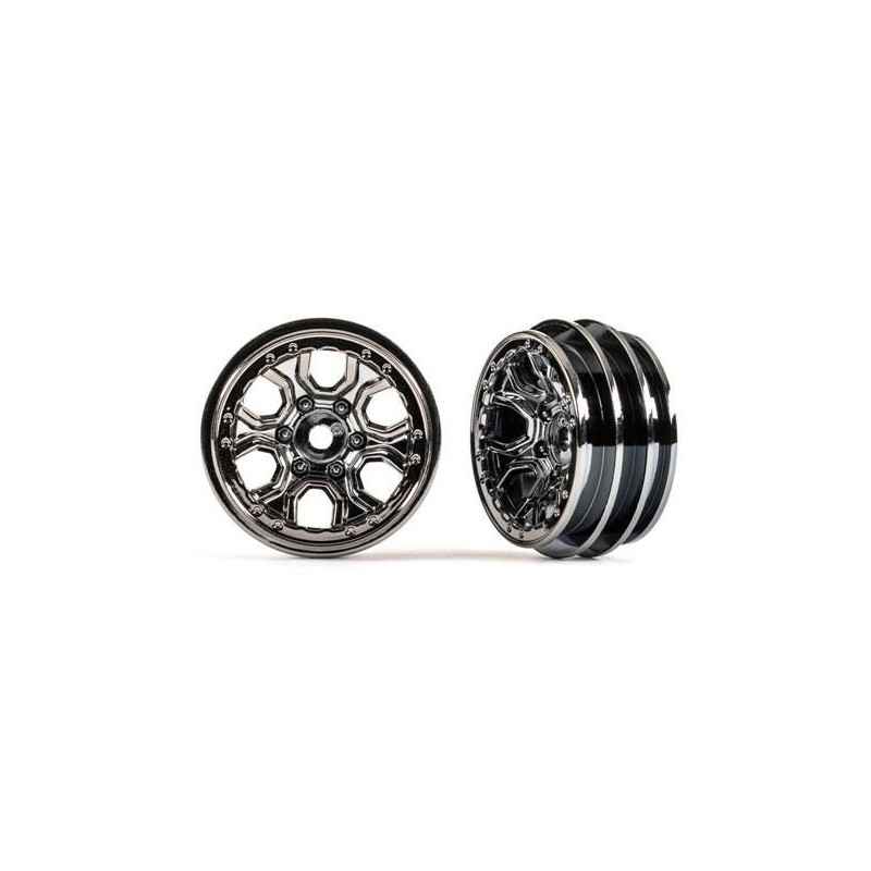 LLantas Traxxas para TRX-4M 1.0in color cromo negro (2) TRX9770-BLKCR