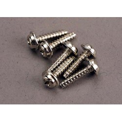 Tornillos Traxxas de 3X12mm. cabeza de botón con arandela, autoroscantes (6pcs) TRX3286