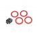 Anillos Beadlock de aluminio rojo Traxxas de 2.2' (4pcs) TRX8168R