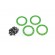Anillos Beadlock de aluminio verde Traxxas de 2.2' (4pcs) TRX8168G