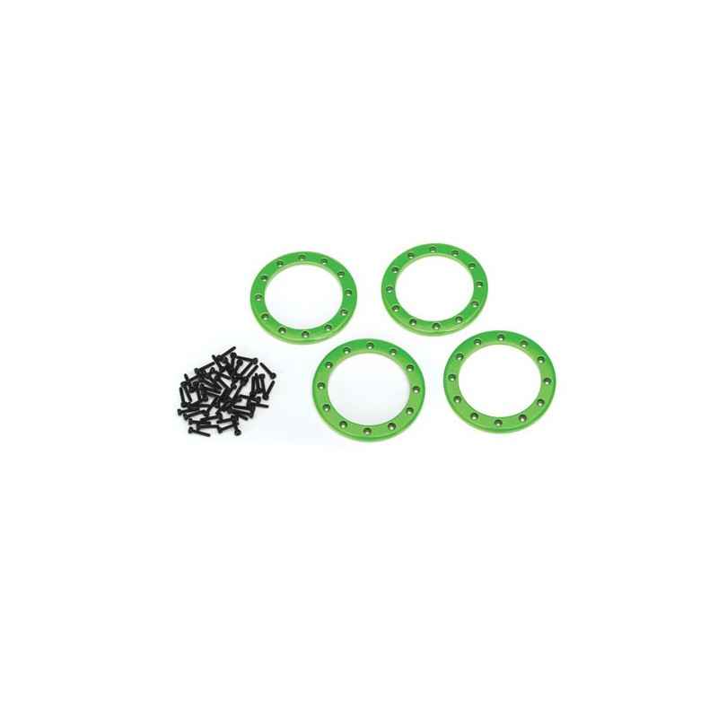 Anillos Beadlock de aluminio verde Traxxas de 2.2' (4pcs) TRX8168G