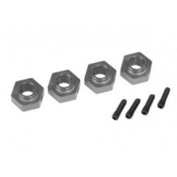 Hexágonos de rueda de 12mm Traxxas de aluminio gris carbón (4pcs) para TRX-4 TRX8269X