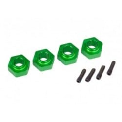 Hexágonos de rueda de 12mm Traxxas de aluminio verde (4pcs) para TRX-4 TRX8269G