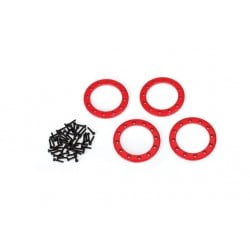 Anillos Beadlock 1.9" Traxxas color rojo (4) para TRX-4 TRX8169R