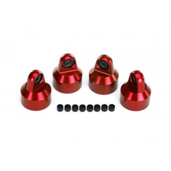 Tapones de amortiguador Traxxas GTX de aluminio rojo (4pcs) para X-Maxx TRX7764R