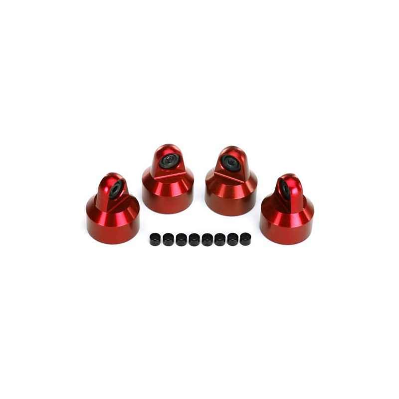 Tapones de amortiguador Traxxas GTX de aluminio rojo (4pcs) para X-Maxx TRX7764R