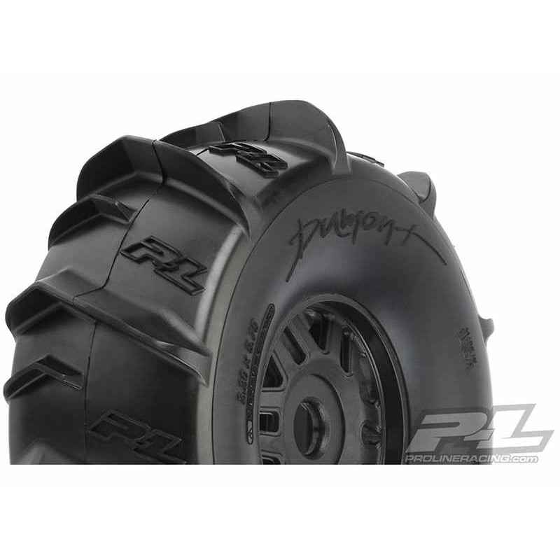 Ruedas Pro-Line Dumont Paddle Tyres montadas en llanta negra para Arrma Mojave (2) PR10189-10